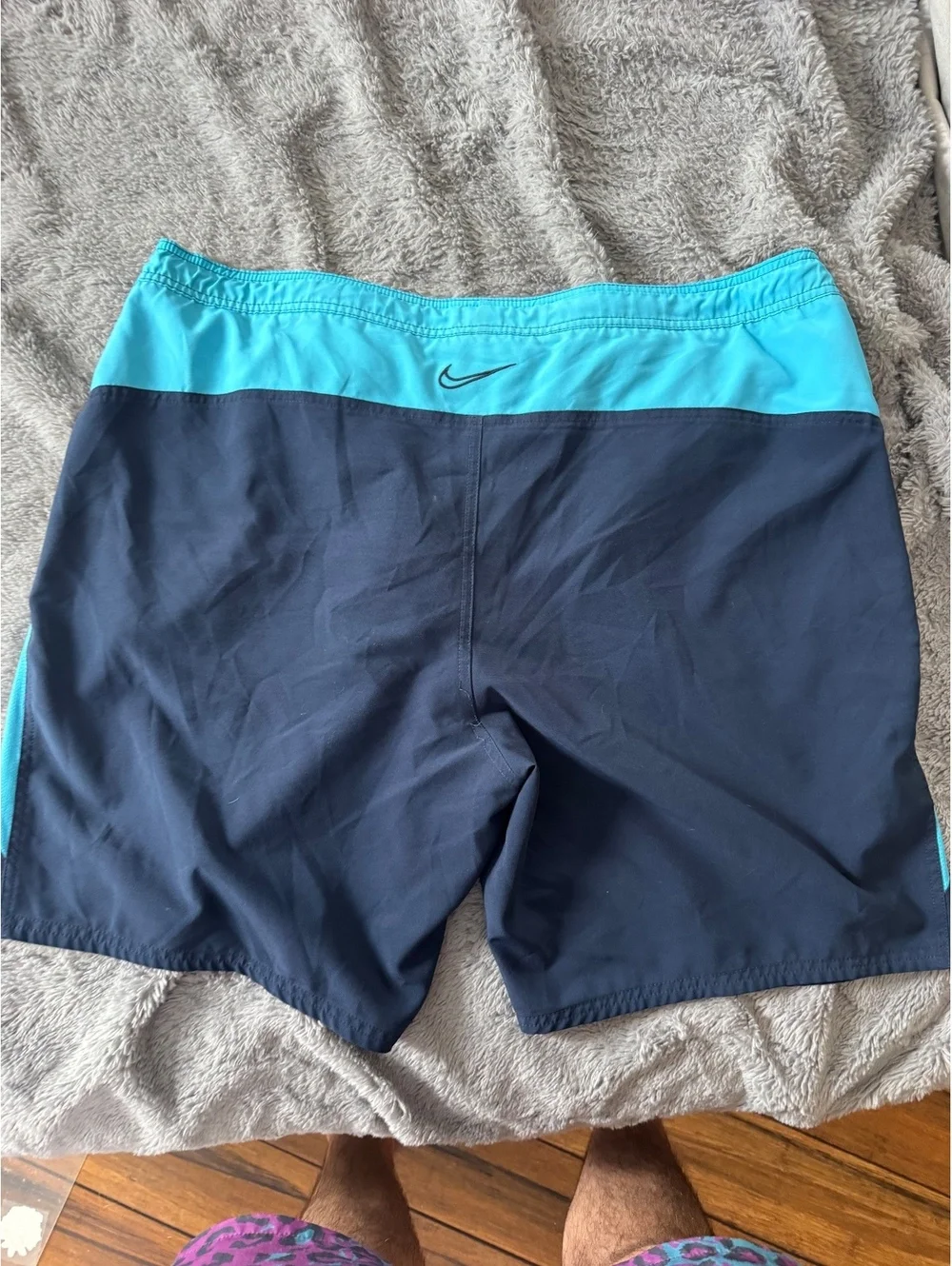 Nike Men's Swim Trunks Size XXL Navy Blue and Turquoise